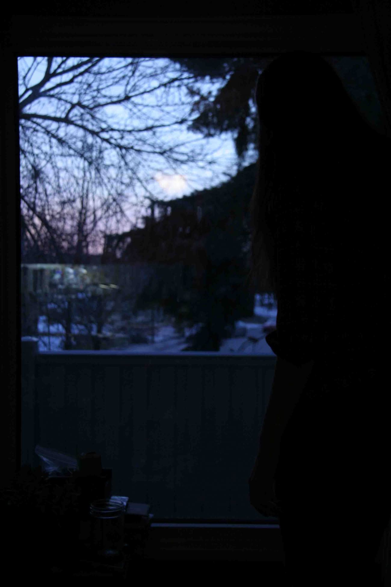 Steve Giasson. Performance invisible n° 29 (Épier quelqu’un ou quelque chose de sa fenêtre.)
Performeuse : Catherine Leroux. Crédit photographique : Catherine Leroux. 13 mars 2016.
 